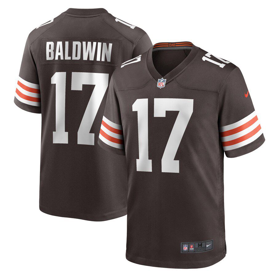 Men Cleveland Browns 17 Daylen Baldwin Nike Brown Game Player NFL Jersey
